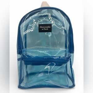 This is an Abercrombie & Fitch clear mini Clear Blue / transparent backpack